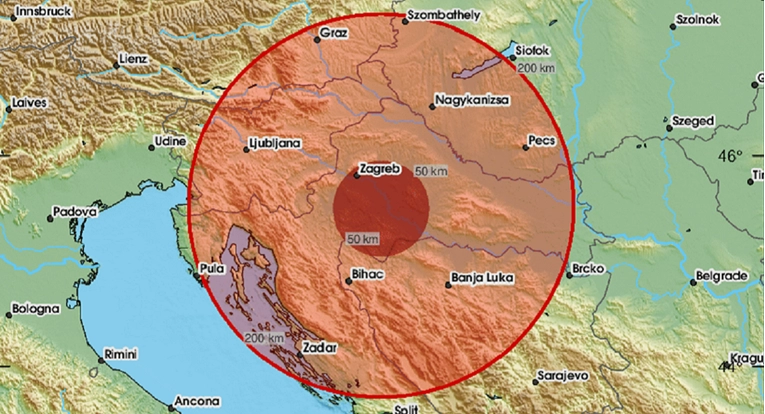 Dva potresa u par sekundi kod Siska. EMSC: 2.5 po Richteru